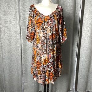 Women’s 1X Millenium Brown/Orange TunicTop